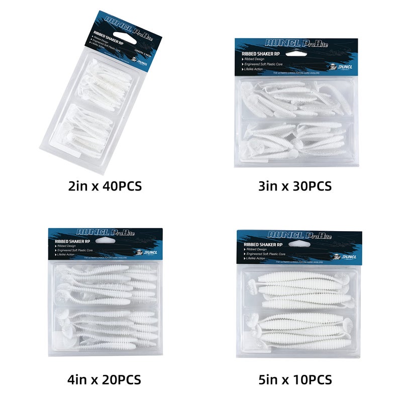 RUNCL Swimbaits Paddle 10/20/30/40PCS, 5/4/3/2 Inchs Paddle Tail, Soft Lure for Trout Crappie Bass, Durable Plastic Bait Swimmer for Saltwater/Freshwater, Fishing Lover's Gift - Image 3
